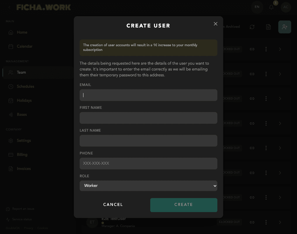 Create employees